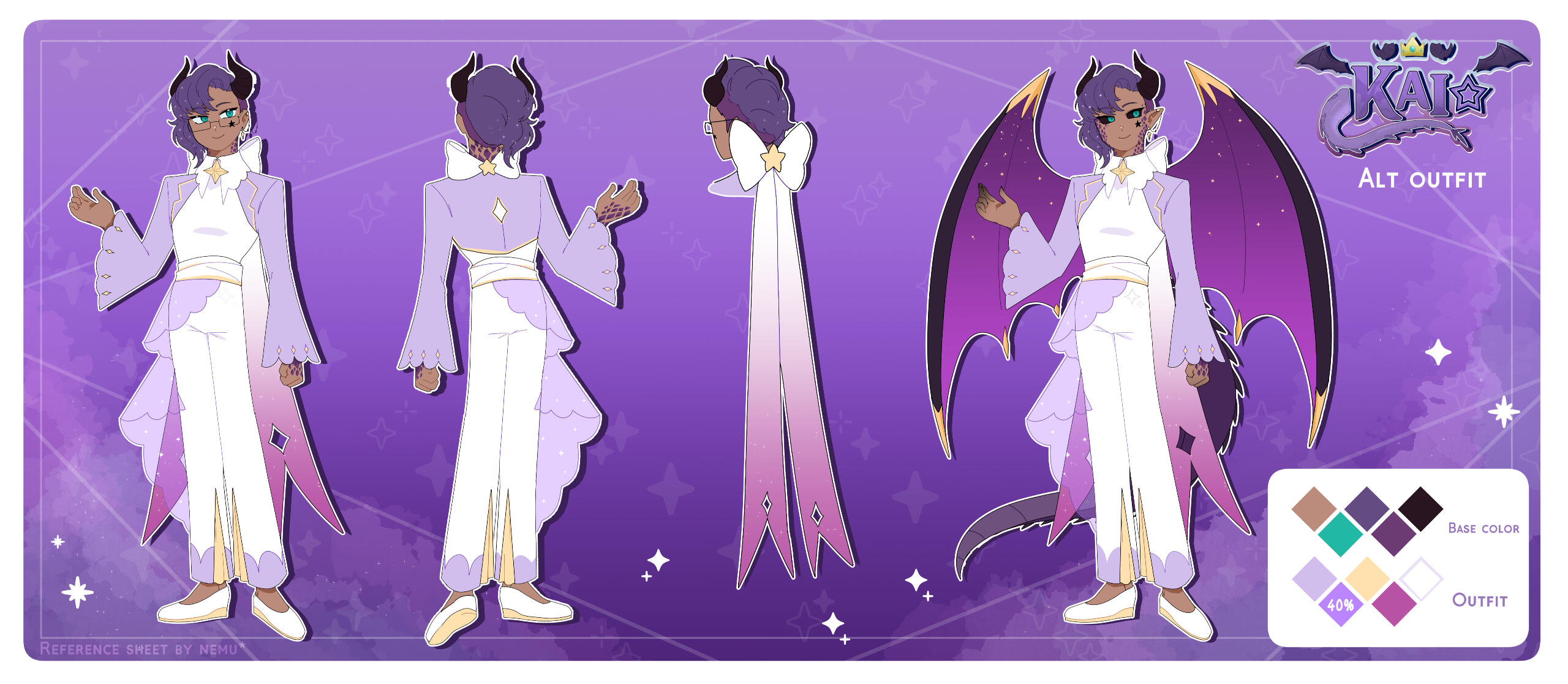 Outfit design &amp; ref sheet by @nemu_etoile