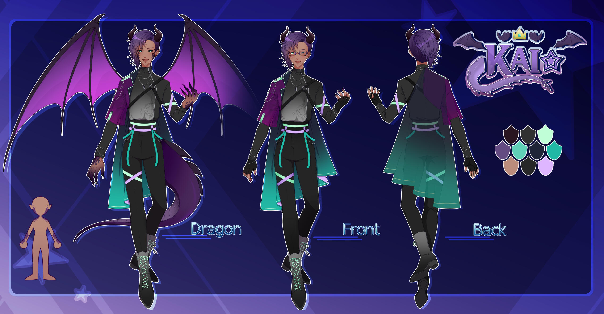 Outfit design & ref sheet by @Xyewii